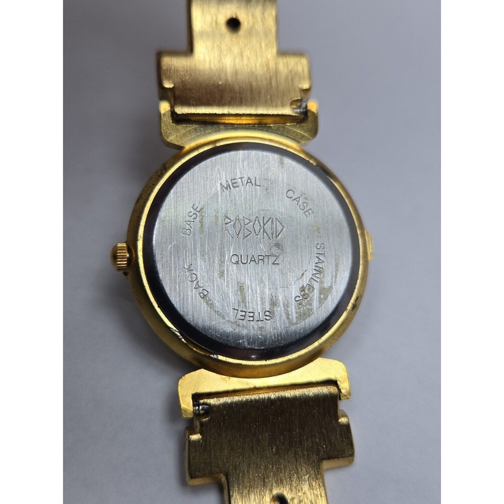 Vintage Robokid Robot Steampunk Grunge Tooled Futuristic Art Watch New Battery - Picture 13 of 13